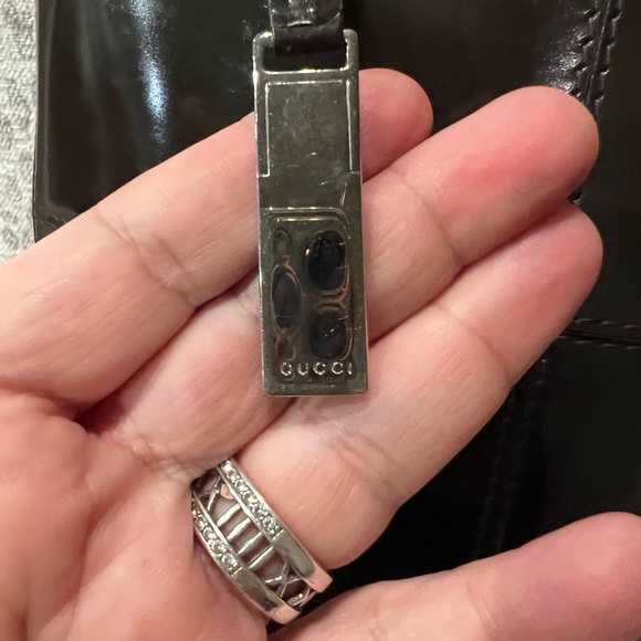 Sold! Gucci tote with strap and charm in dark chocolate brown - Picture 3 of 9